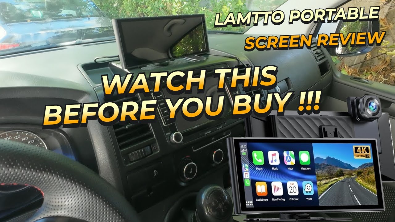 How to Install a Portable Screen with CarPlay Android Auto and 4K ...