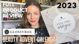 GLOSSYBOX BEAUTY ADVENT CALENDAR 2023 | Full unboxing &amp; product test - over 40s!