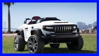Henes Broon T870 Kids Ride On Jeep 24V Power with Rubber Wheels Tablet PC And Remote White