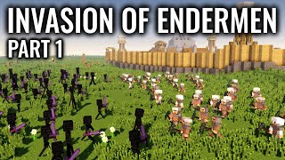 INVASION OF ENDERMEN | War of Villagers in Minecraft | Part 1