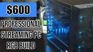 $600 RGB Professional Ryzen 2600, 1050ti Fortnite Streaming/Gaming PC build [2K Special]