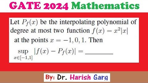 Numerical Question | GATE 2024 Mathematics
