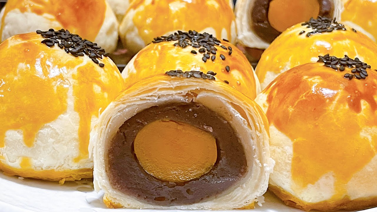 BÁNH TRUNG THU NGÀN LỚP ĐÀI LOAN nhân MOCHI ĐẬU ĐỎ TRỨNG MUỐI ngon mê ly