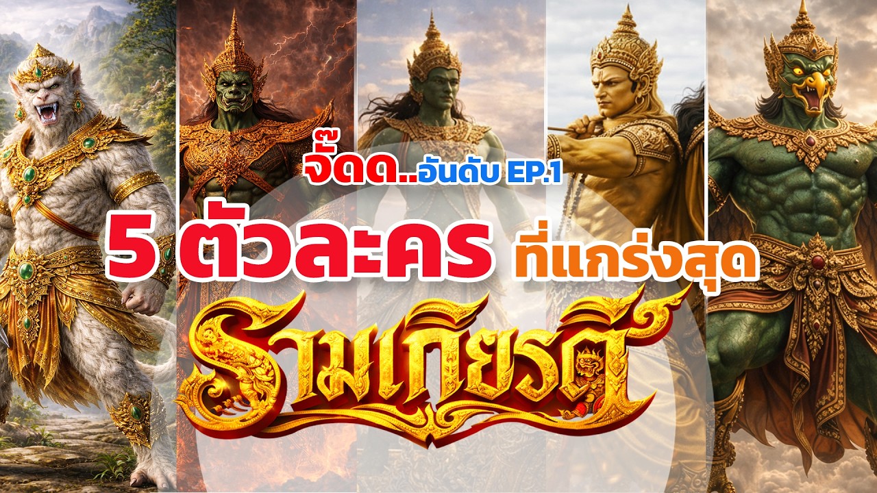 จั๊ดด..อันดับ | 5 ตัวละคร ที่แกร่งที่สุดในเรื่องรามเกียรติ์ EP1