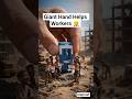 When a Giant Hand Helps Miniature Workers 🙌👷‍♂️ #animation #entertainment #helping #cartoon