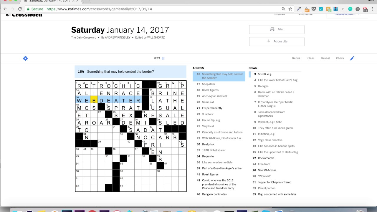 How I mastered the Saturday NYT crossword puzzle in 31 days | by Max  Deutsch | Medium