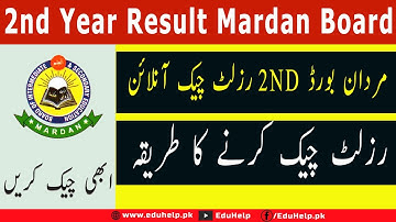 2nd Year result 2022 Mardan Board