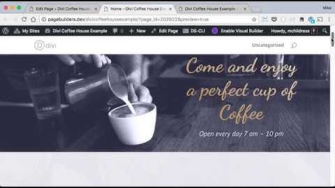 Divi Coffee House Layout   Part 1