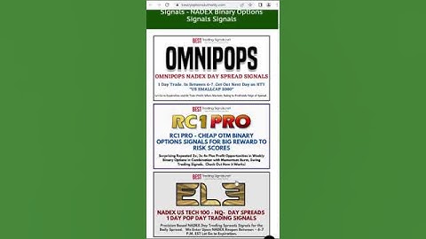 Whats the Best NADEX Signal Service