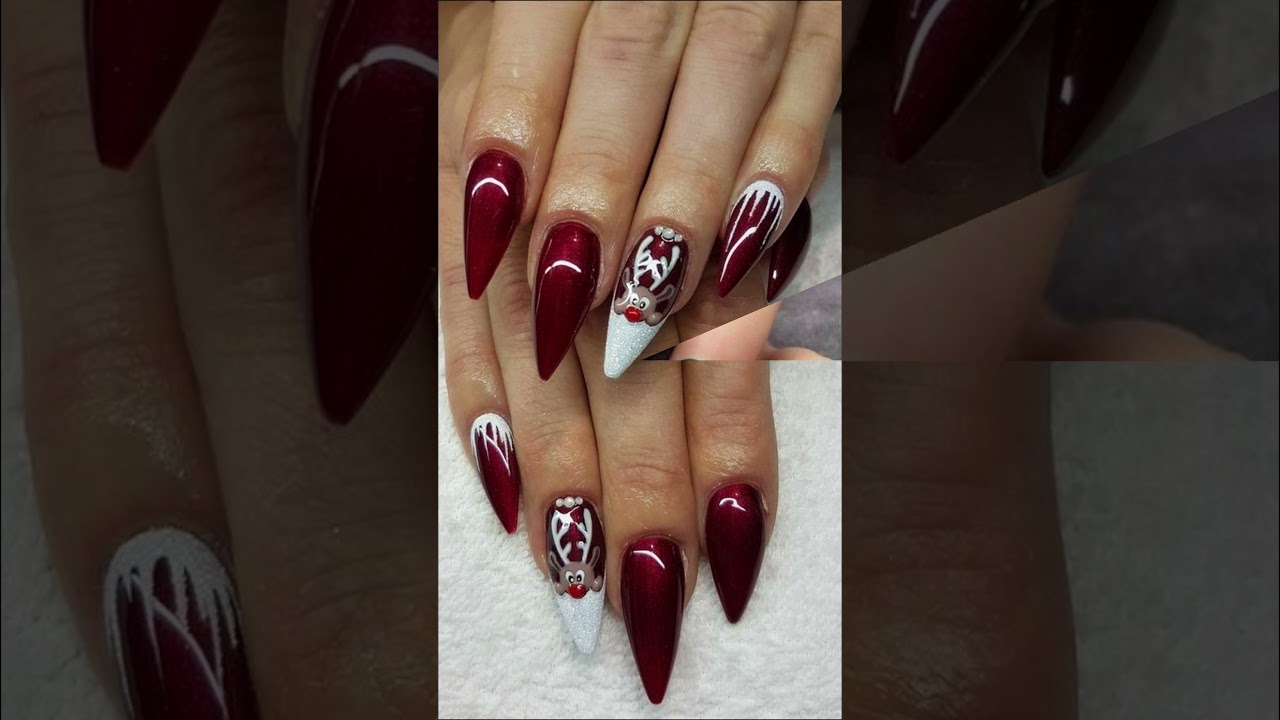 Christmas nail designs acrylics 2021-2022|| Acrylics Christmas nails design