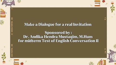 Midterm Test of English Conversation II | Universitas Bina Sarana Informatika