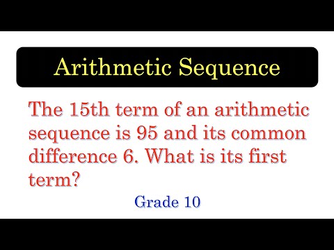 ASEQ05 Arithmetic Sequence Sample Problem (Finding the First Term) [with English subtitles]