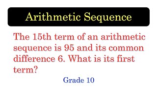 ASEQ05 Arithmetic Sequence Sample Problem (Finding the First Term) [with English subtitles]