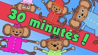 Five Little Monkeys Jumping on the Bed and More Nursery Rhymes for Kids! | Toddler Fun Learning