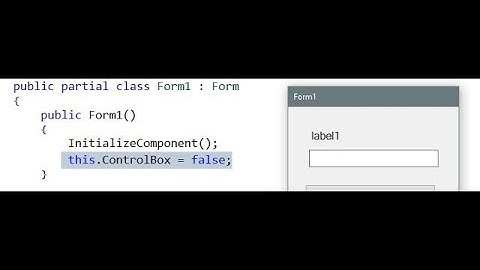 CSharp - WindowsForms - Remove or hide close, maximize, minimize buttons in a form