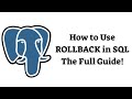 Avoid Data Disasters: ROLLBACK in SQL Transactions