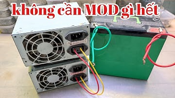 cách làm sạc ắc quy từ nguồn máy tính cũ ko cần mod (how to make battery charger)