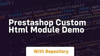 Prestashop custom html module demo