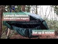 Gear review: Lawson Hammock, underquilt and tree huggers, unboxing and set up. Wild camping Scotland