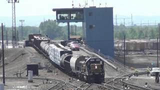 CSX slug set pushing cars over the hump @  Selkirk, NY yard  6/27/14 00065