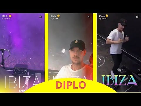 Diplo in Ibiza (Spain) - snapchat - august 16 2017