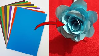 Make Paper Flower From A4 Size Colour Paper 🔥 || Diy Craft By Crafter Vandu 🔥🔥 || #youtube