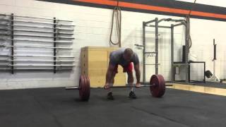 3 Deadlift to knees (2 second pause) + 1 finish
