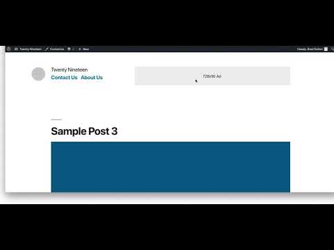 Add Widget To Header In Twenty Nineteen Theme