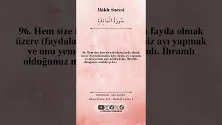 Maide Suresi 96. Ayet – Denizdeki Rızık Size Helal Kılındı