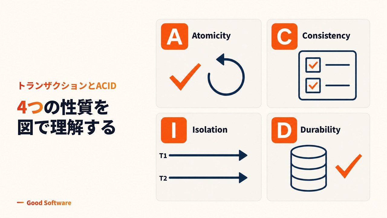 トランザクションとACIDとは？データ更新を途中で壊さない仕組み - YouTube