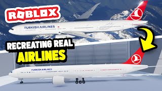 Recreating REAL LIFE Airline Companies With The B777 In Cabin Crew Simulator (Roblox)