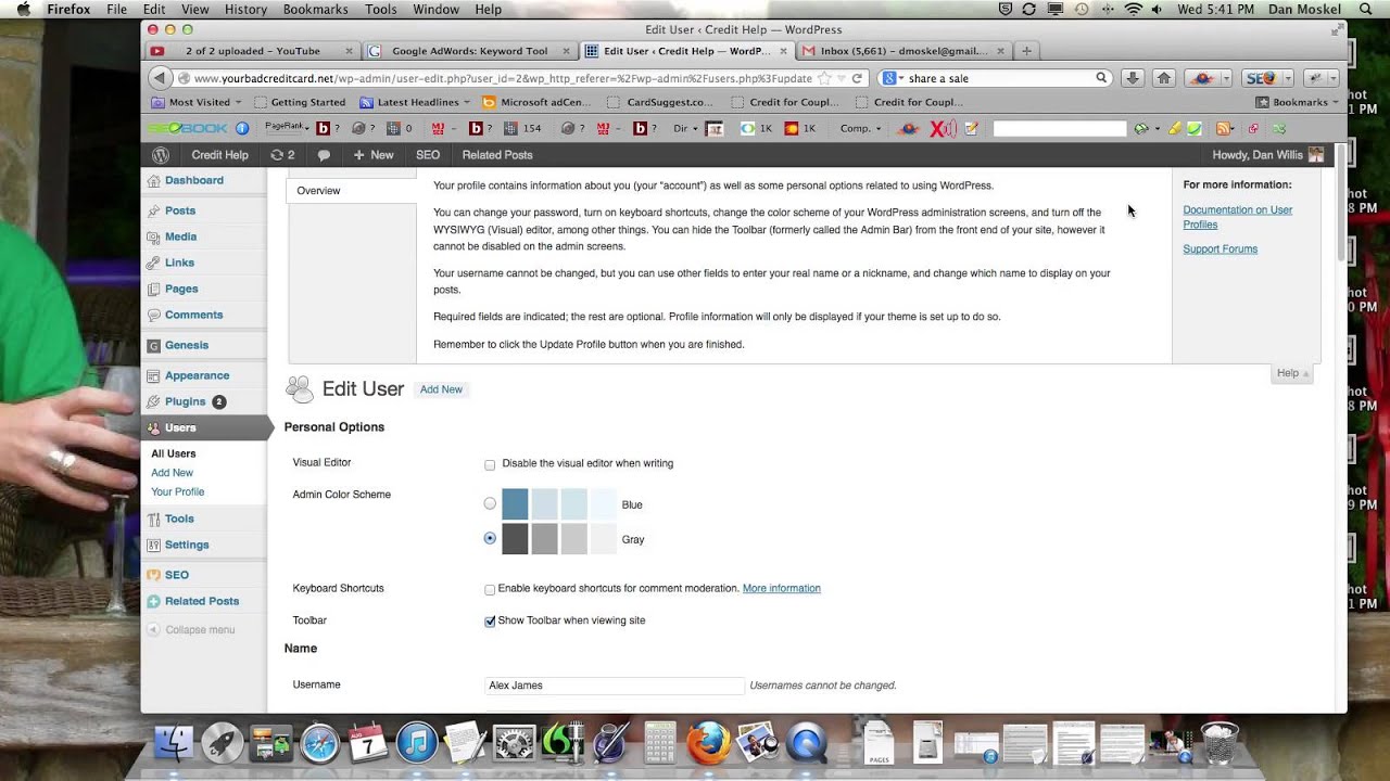Add a New WordPress User To Access Your Website - YouTube