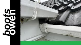 Very slight adjustments to stop a gutter dripping