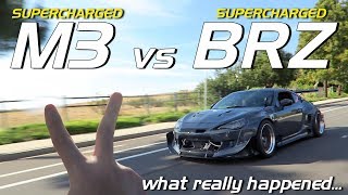 Supercharged BRZ vs. Supercharged E46 M3 Drag Race (Official Race Video)