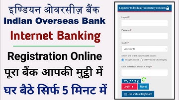 iob bank internet banking online registration | indian overseas bank net banking activation online