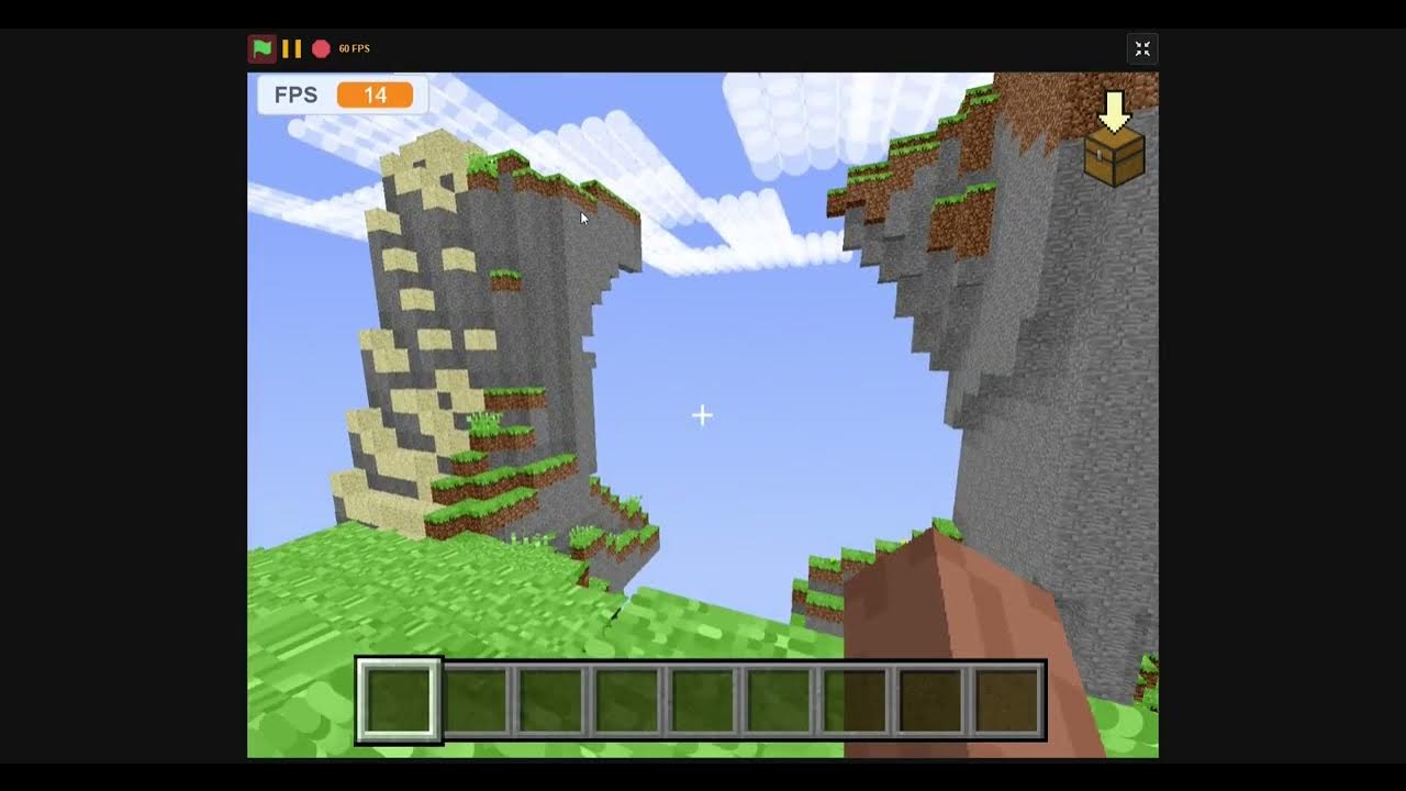 Minecraft 3d on scratch turbowarp improved overworld performance test