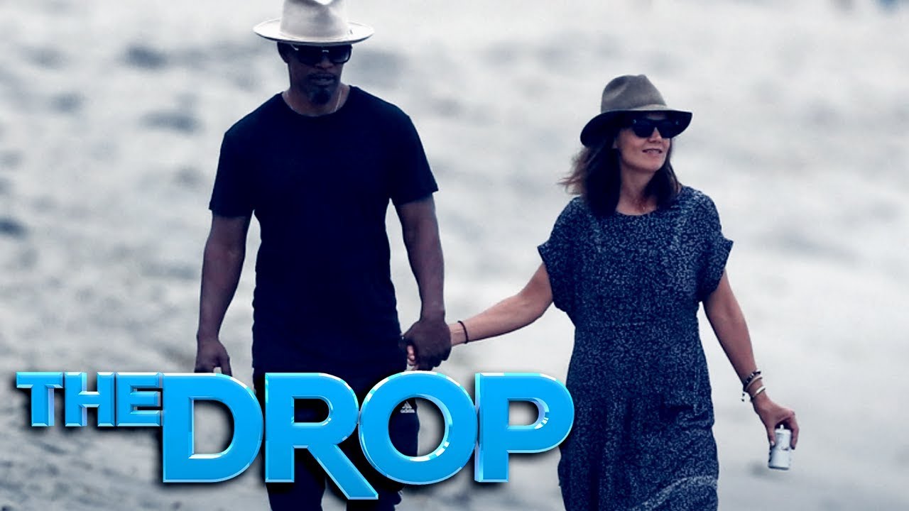 Katie Holmes and Jamie Foxx spotted holding hands on beach in rare public ...