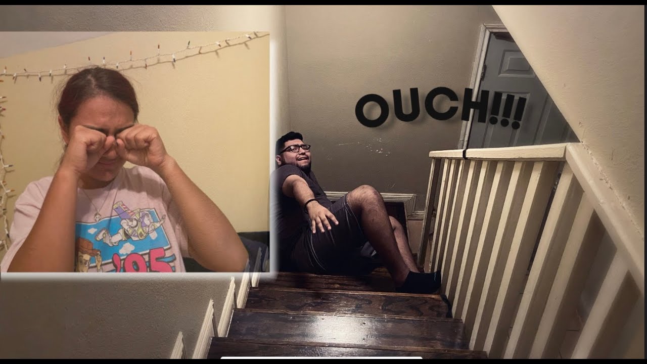 Falling Down The Stairs Prank On Girlfriend *Gone Wrong* - YouTube
