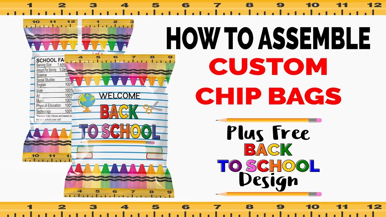 The chip bags turn out way better now! All supplies used are listed in, chip bag template tutorial