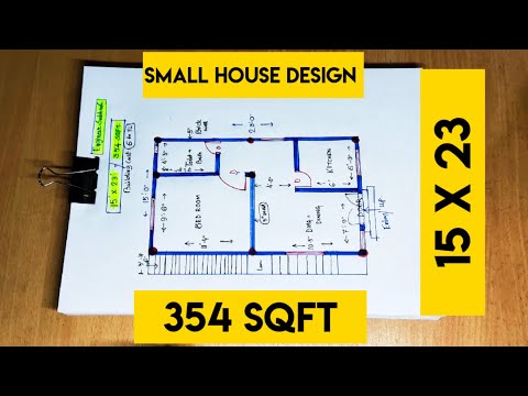 Video 15 x 23 small house plan design II 15 x 23 ghar ka design II 354 sqft small home design - youtube