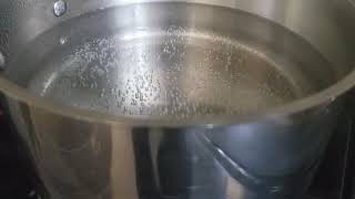 Timelapse: bubbles developing in boiling water