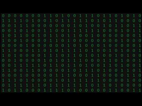 cyber themed (with sound effects) and digital with binary aesthetics