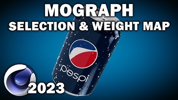 Cinema 4d 2023: Mograph Selection & Weight Map (Adding droplets to a can)