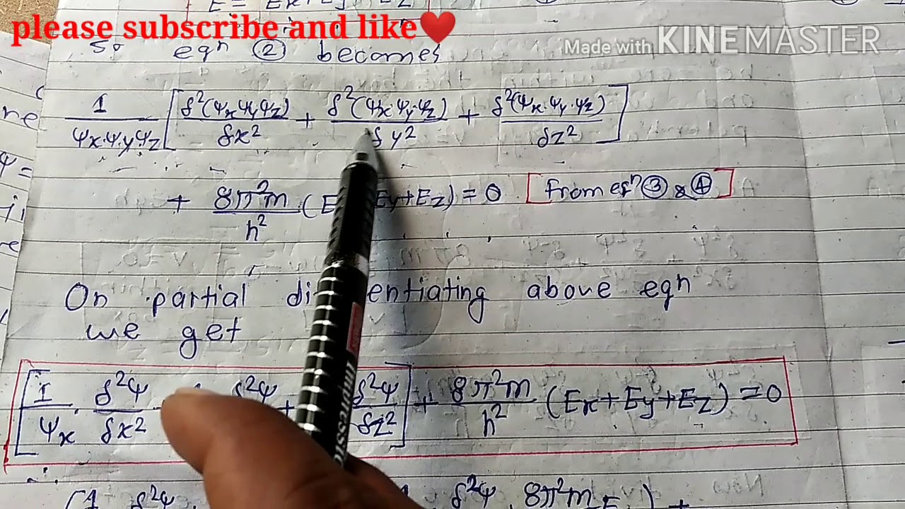 Schordinger wave equation in three dimensional box - YouTube