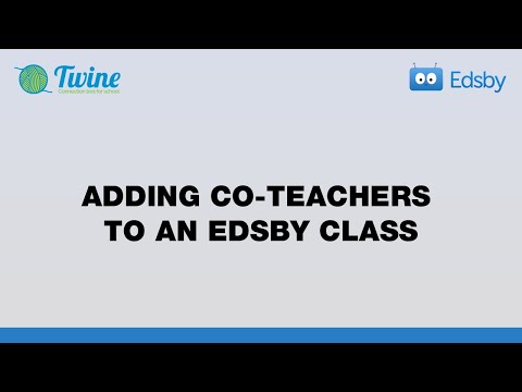 Adding co-teachers to an Edsby class