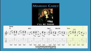 Mariah Carey I'll be There Guitar Tab   Chords | Arranged for Guitar and vocal