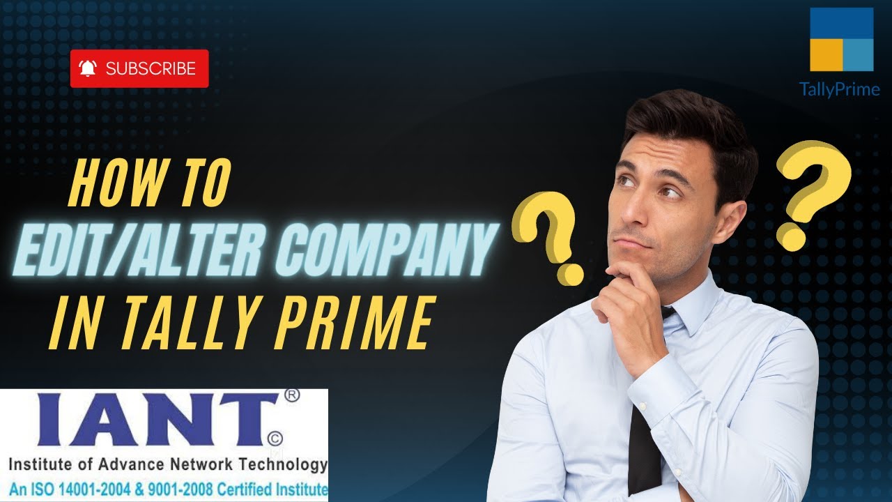 Easily Alter Your Company Details in TallyPrime - YouTube
