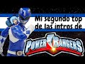 Mi segundo top de intros de power rangers (osea que es la precuela)