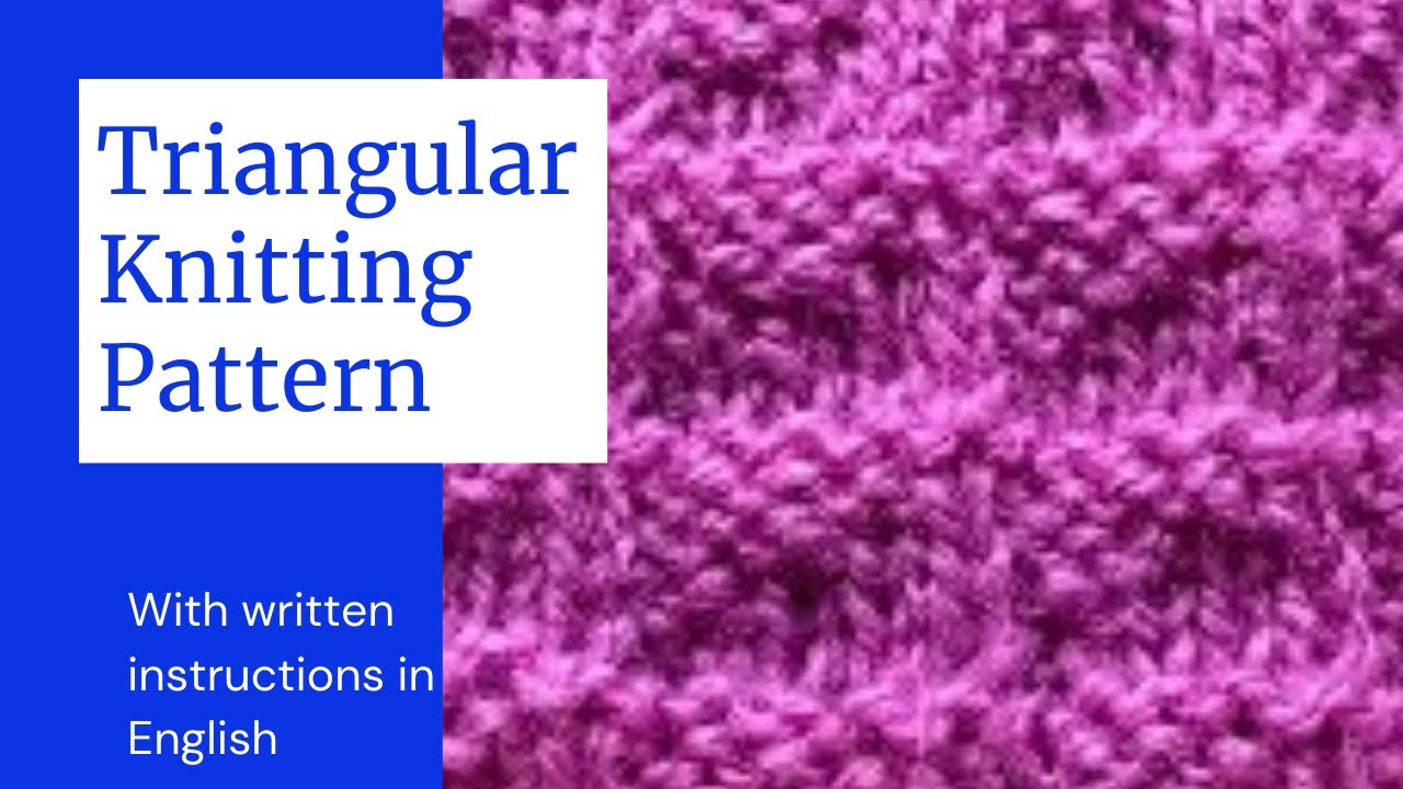Triangular knitting pattern 