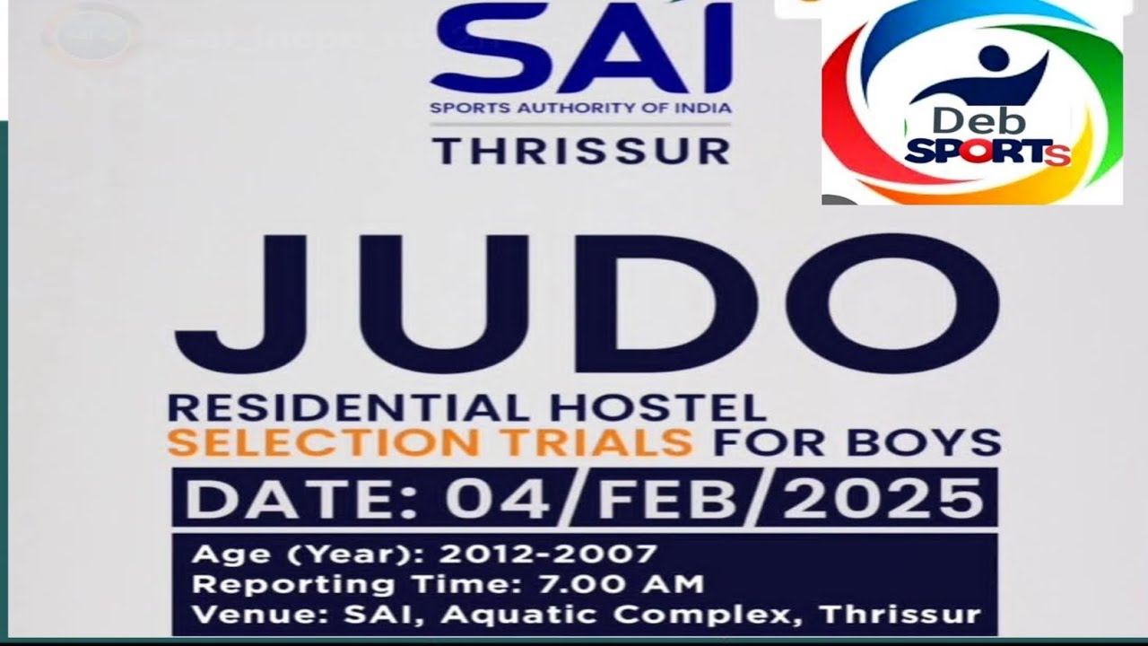 Sports Authority of India Thrissur Centre. Sports Trial in JUDO GAME ...